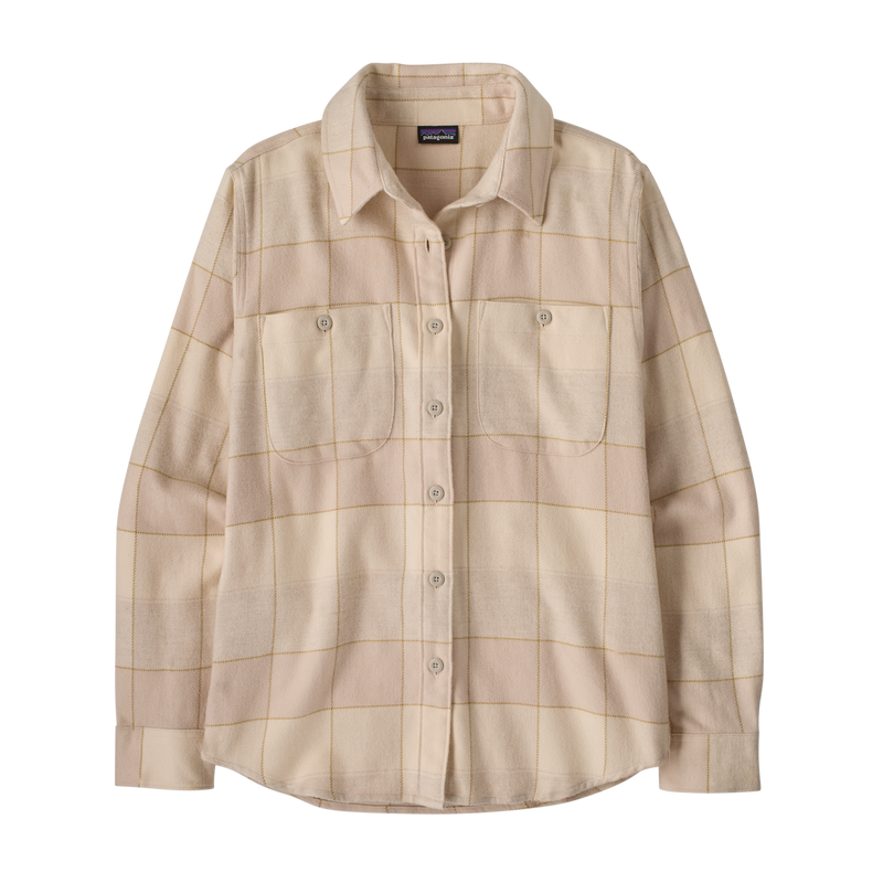 Womens Fjord Flannel Shirt - Snow Owl: Rutabaga White