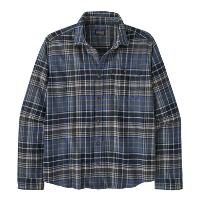Mens Long Sleeved Lightweight Fjord Flannel Shirt - Depth: New Navy