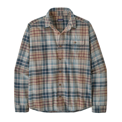 Mens Long Sleeved Lightweight Fjord Flannel Shirt - Depth: Blue Sage