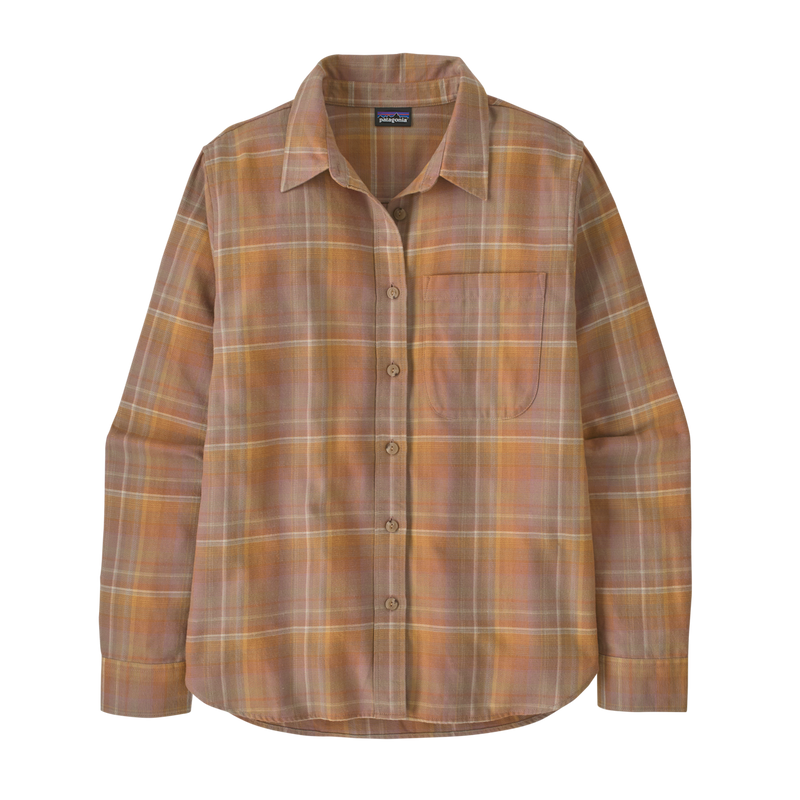 Womens Lightweight Fjord Flannel Shirt - Ice Fall: Moonrise Taupe