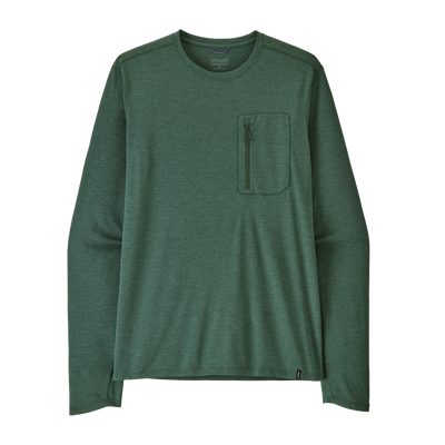 Men's Long Sleeved Cap Cool Sun Shirt - Canopy Green - Light Canopy Green X-Dye