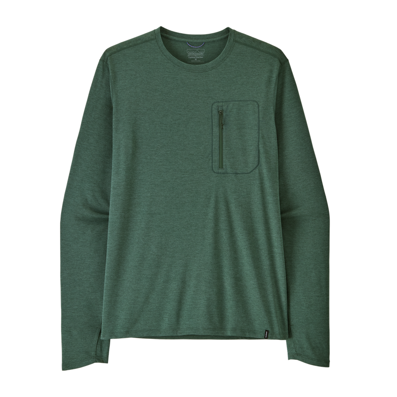 Men's Long Sleeved Cap Cool Sun Shirt - Canopy Green - Light Canopy Green X-Dye