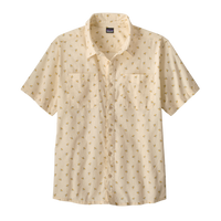 Mens Back Step Shirt 1 - Snow Ditsy: Natural