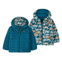 Patagonia Baby Reversible Down Sweater Hoody 1 - Blubby: Glacial Blue