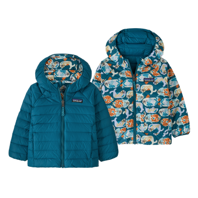 Patagonia Baby Reversible Down Sweater Hoody 1 - Blubby: Glacial Blue