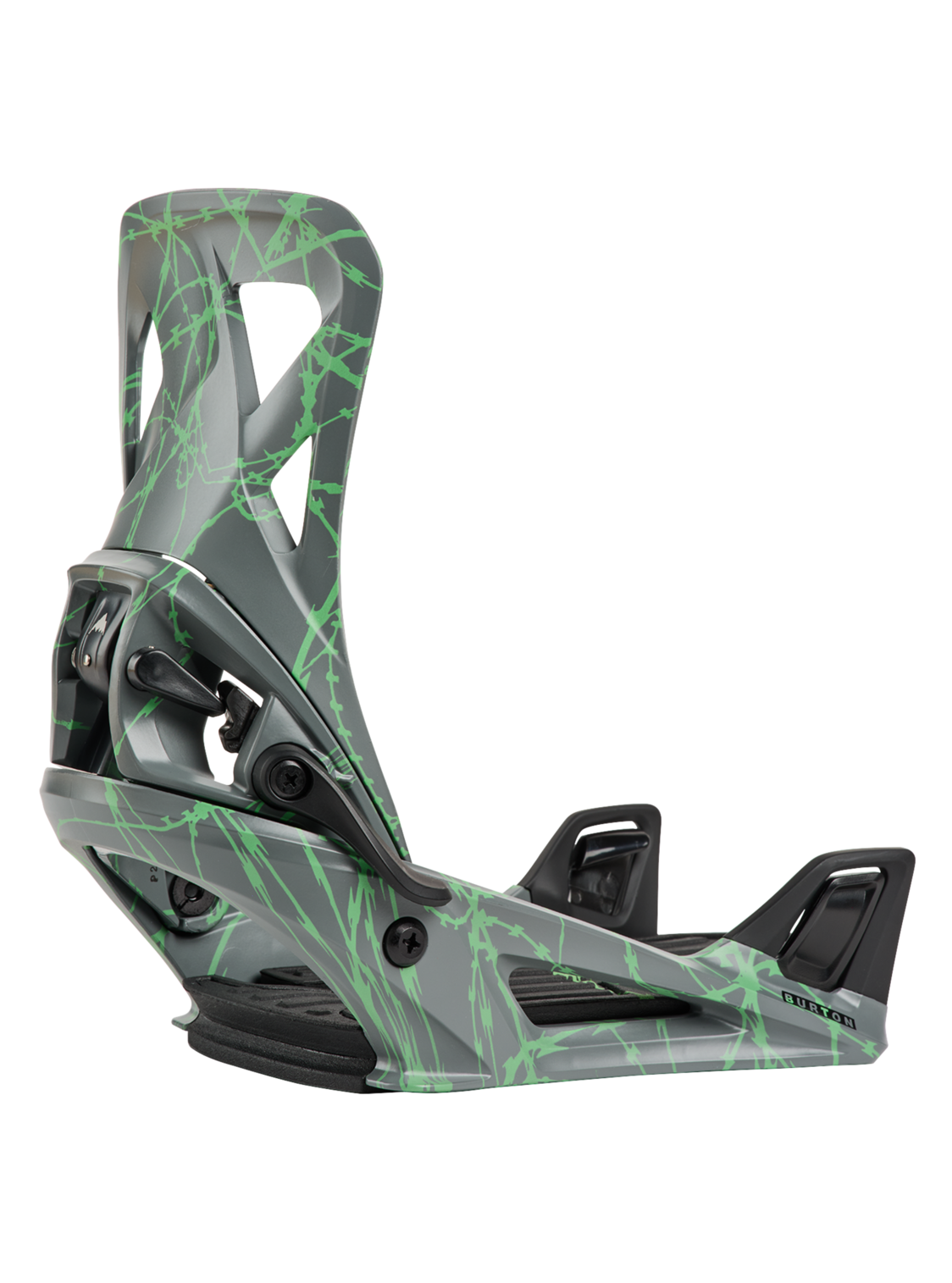 Men's Step On Re:Flex Snowboard Bindings 2027 - Gray/Green Voltage