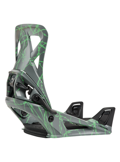 Men's Step On Re:Flex Snowboard Bindings 2027 - Gray/Green Voltage