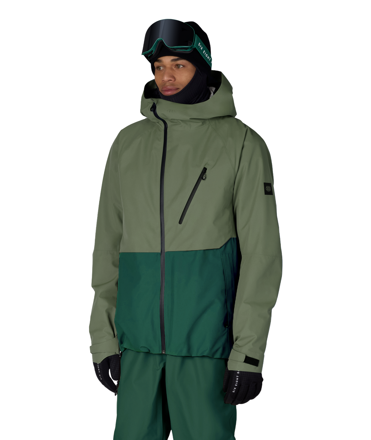 Men's Hydra Thermagraph Jacket - FATIGUE GREEN COLORBLOCK