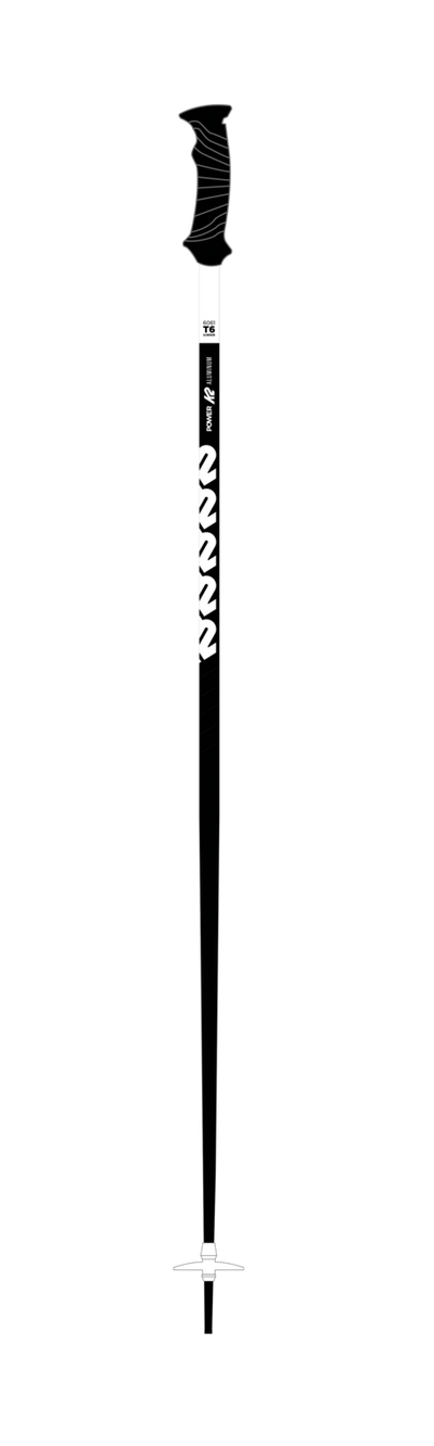 Power Aluminum Ski Poles 1 - Black
