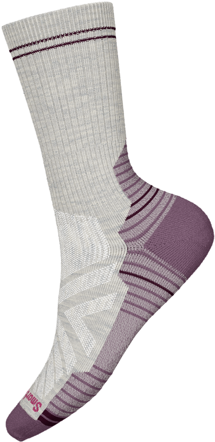 Smartwool Womens Hike Light Cushion Crew Socks - Ash-Purple Dawn