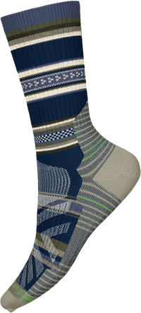 Hike Light Cushion Panorama Crew Socks - Nightfall Blue