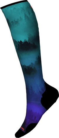 Smartwool Ski Targeted Cushion Compression Print OTC Socks - Black