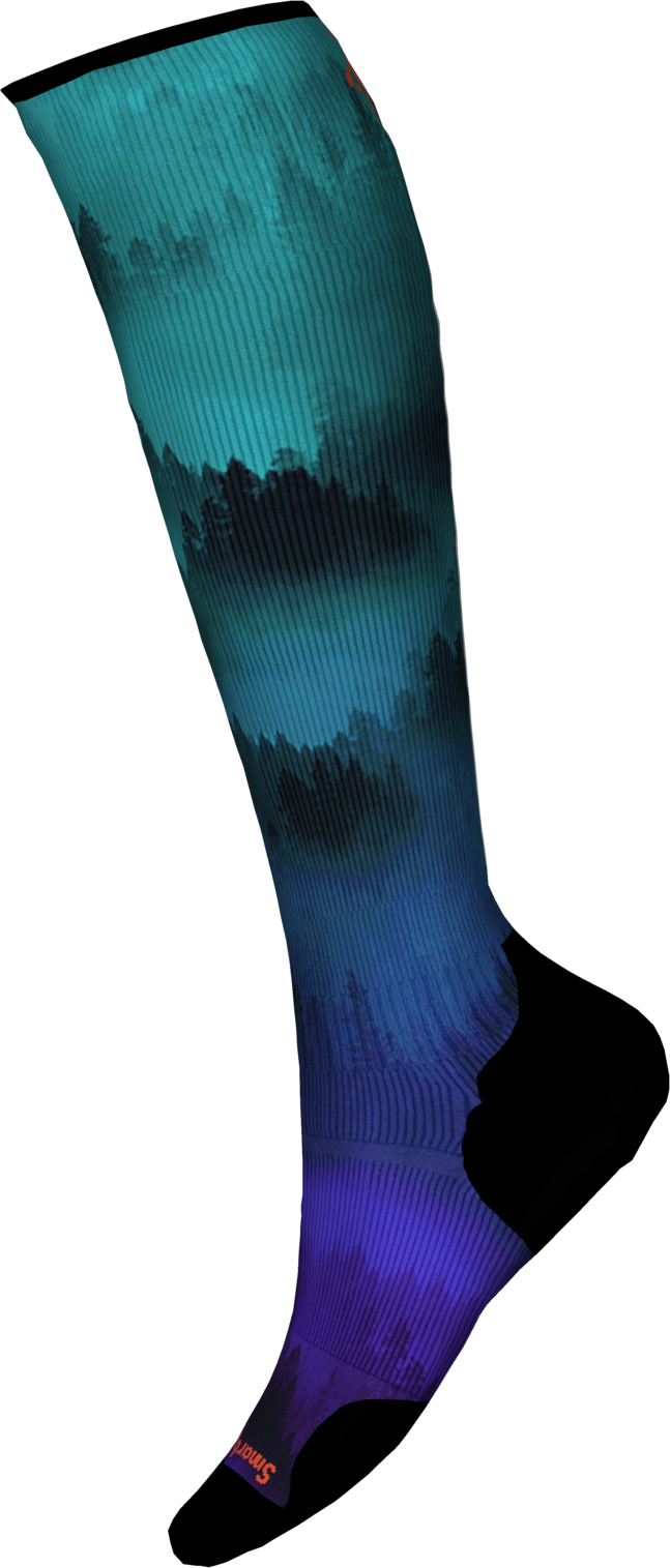 Smartwool Ski Targeted Cushion Compression Print OTC Socks - Black