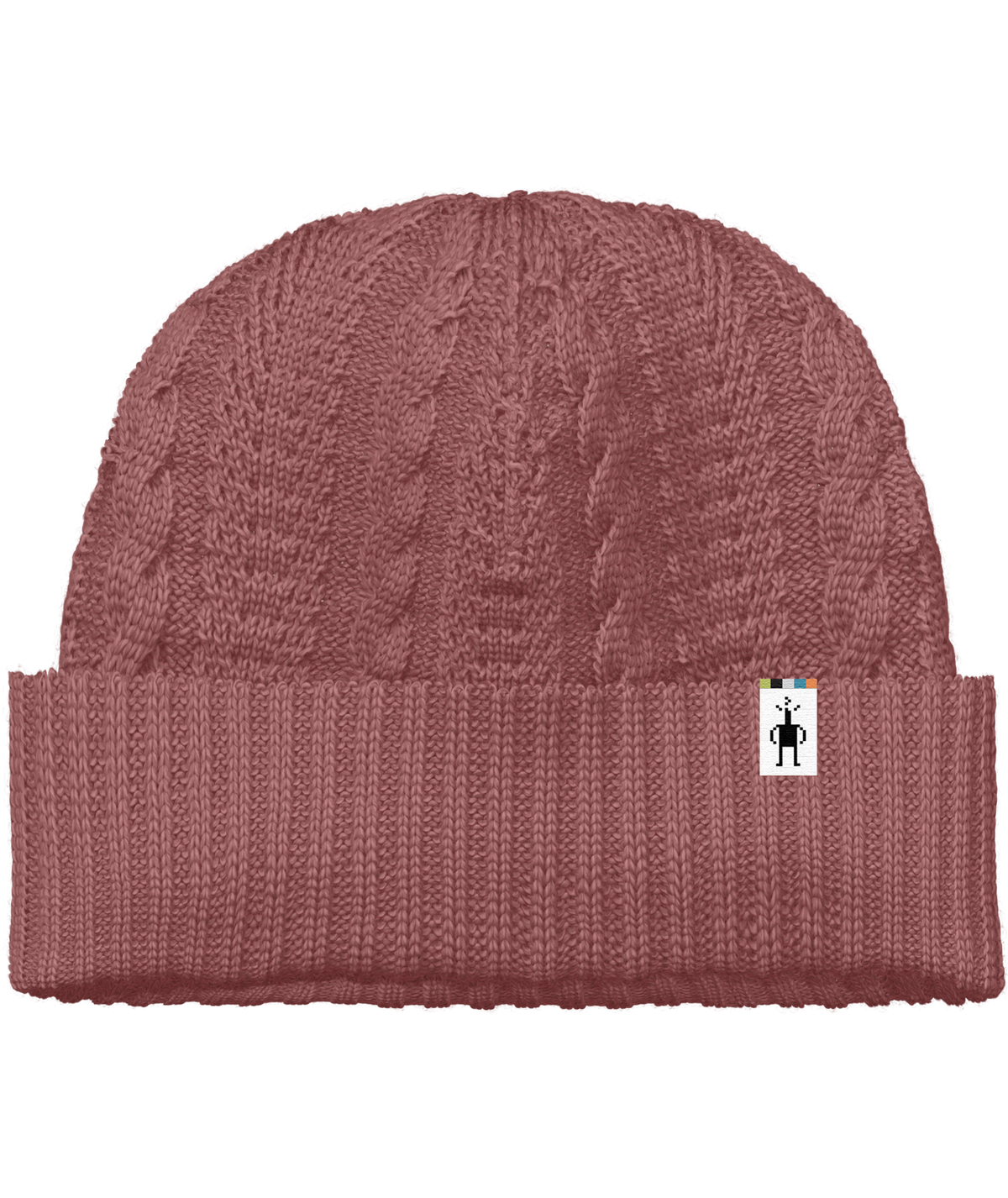 Cable Knit Beanie - ROSEWOOD HEATHER