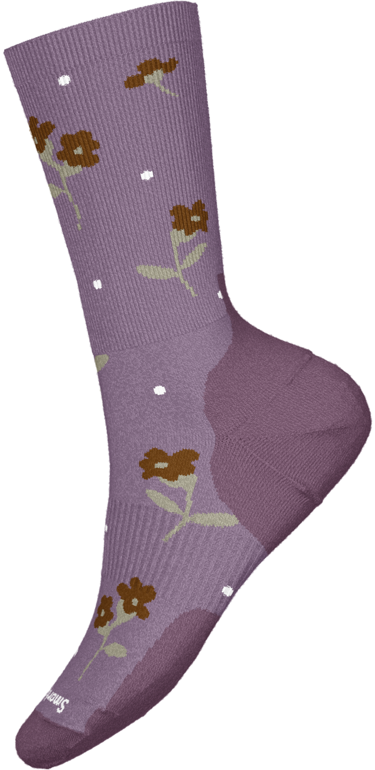 Womens Everyday Garden Gala Crew Socks - Purple Dawn
