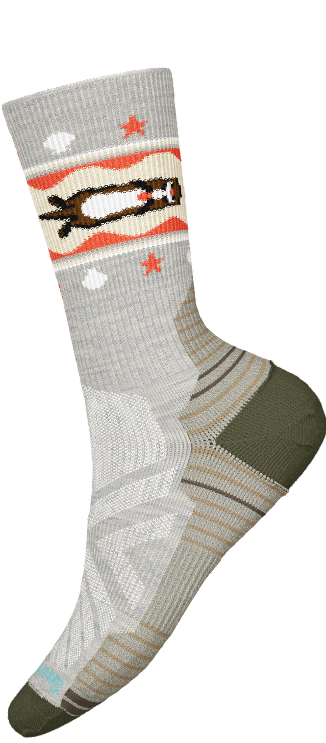 Womens Hike Light Cushion Otter Float Crew Socks - Ash