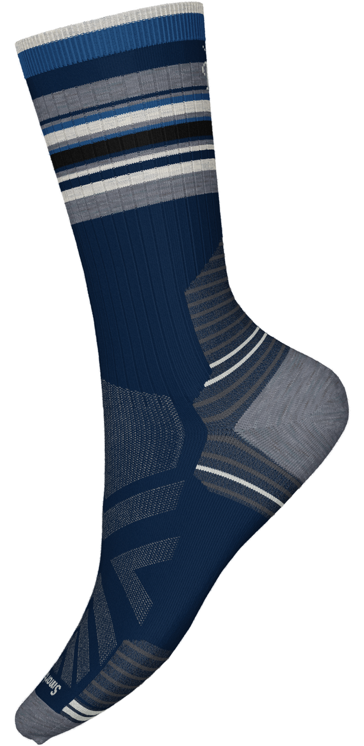 Hike Targeted Cushion Striped Crew Socks - Deep Navy