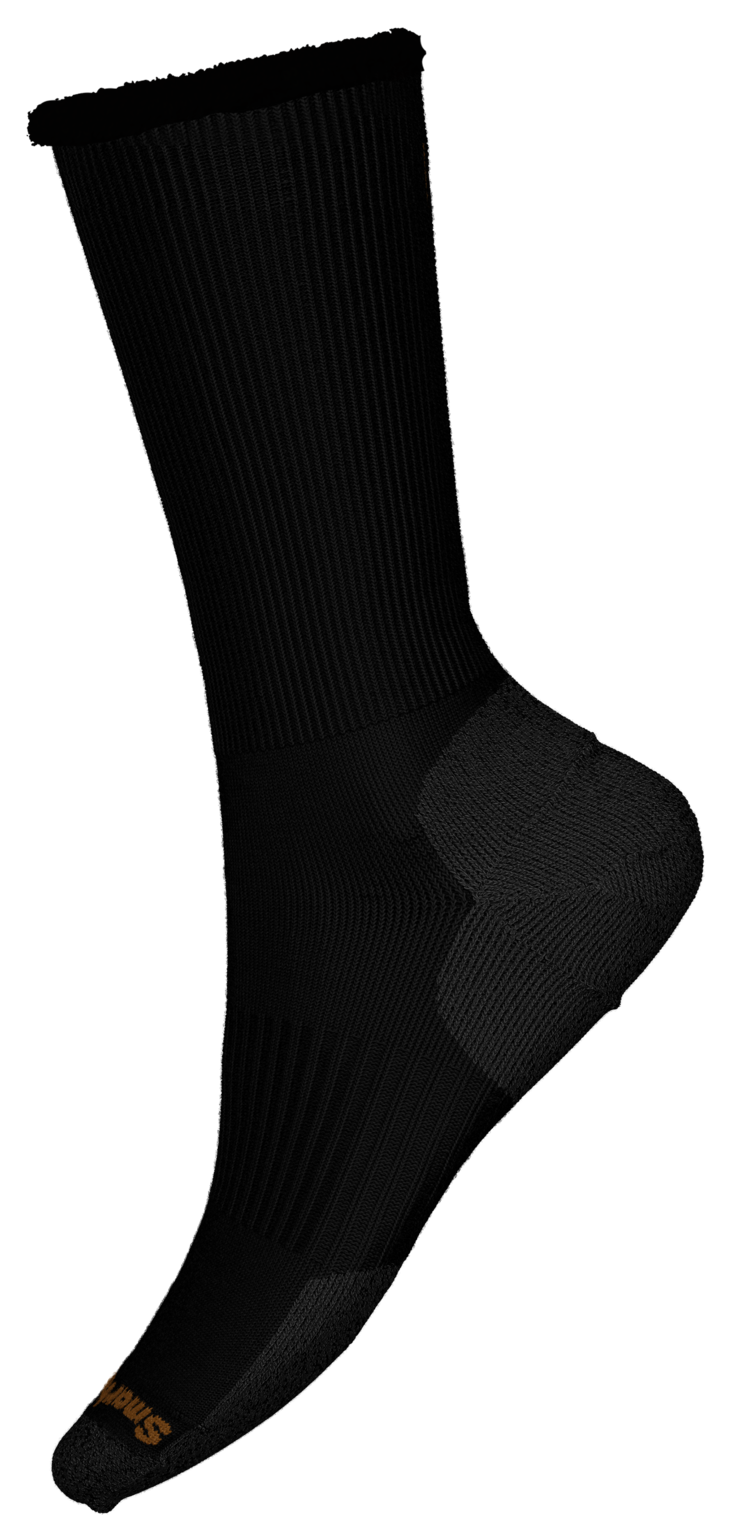 Womens Everyday Roll Top Crew Socks - Black