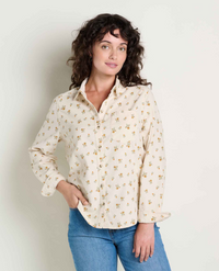 Women's Cattail Cord LS Shirt - Salt Print