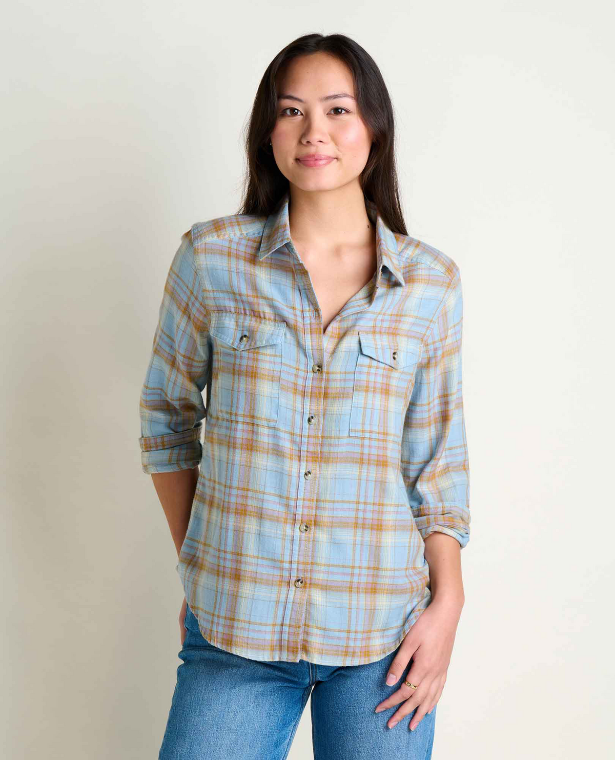 Women's Re-Form LS Shirt - Weathered Blue Pattern