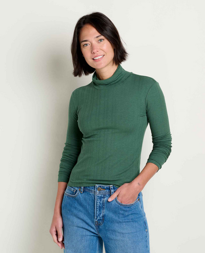 Women's Rosalie LS T-Neck - Cilantro Texture