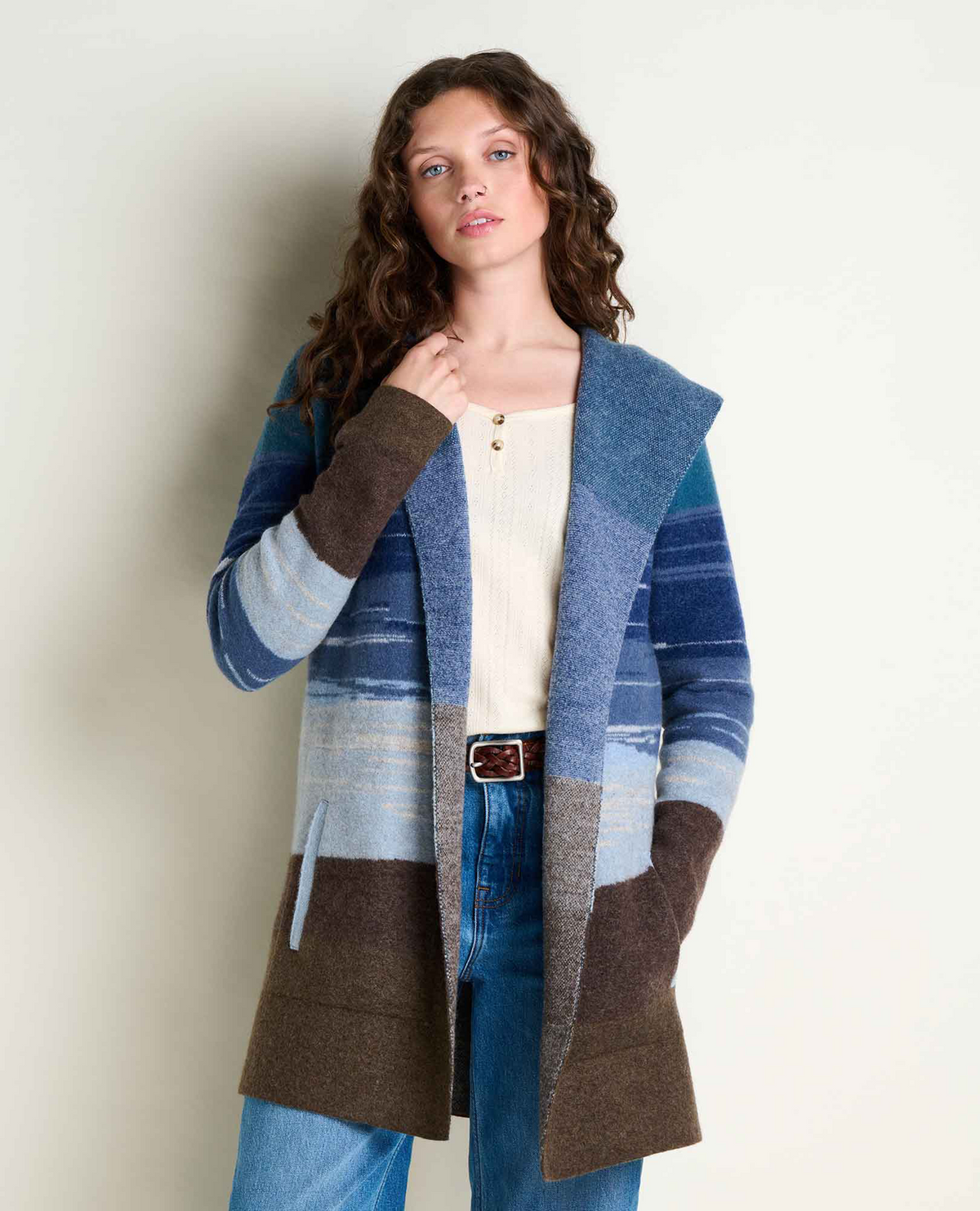 Women's Merino Heartfelt Hoodie - Twilight Pattern