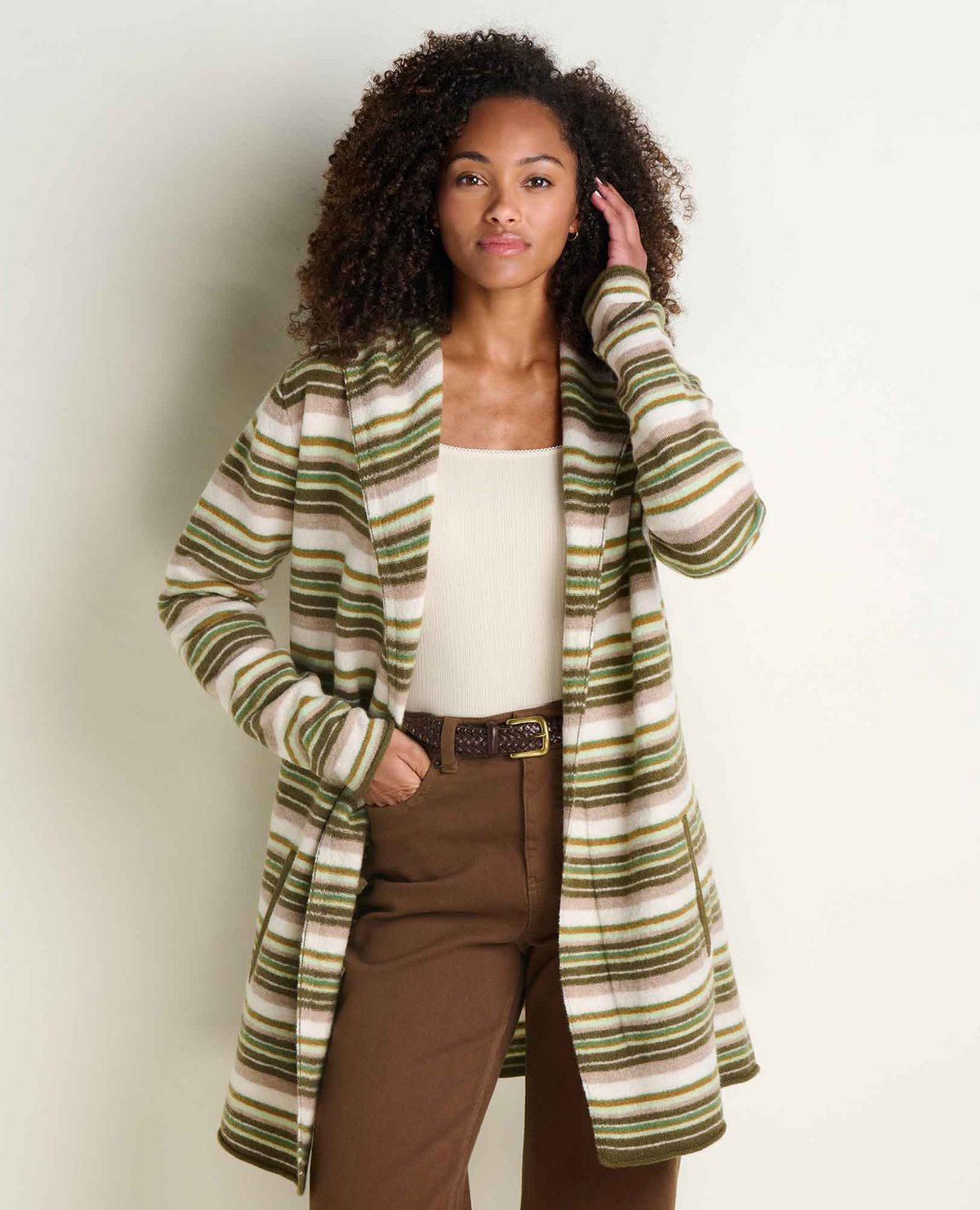 Women's Merino Heartfelt Hoodie - Fir Pattern