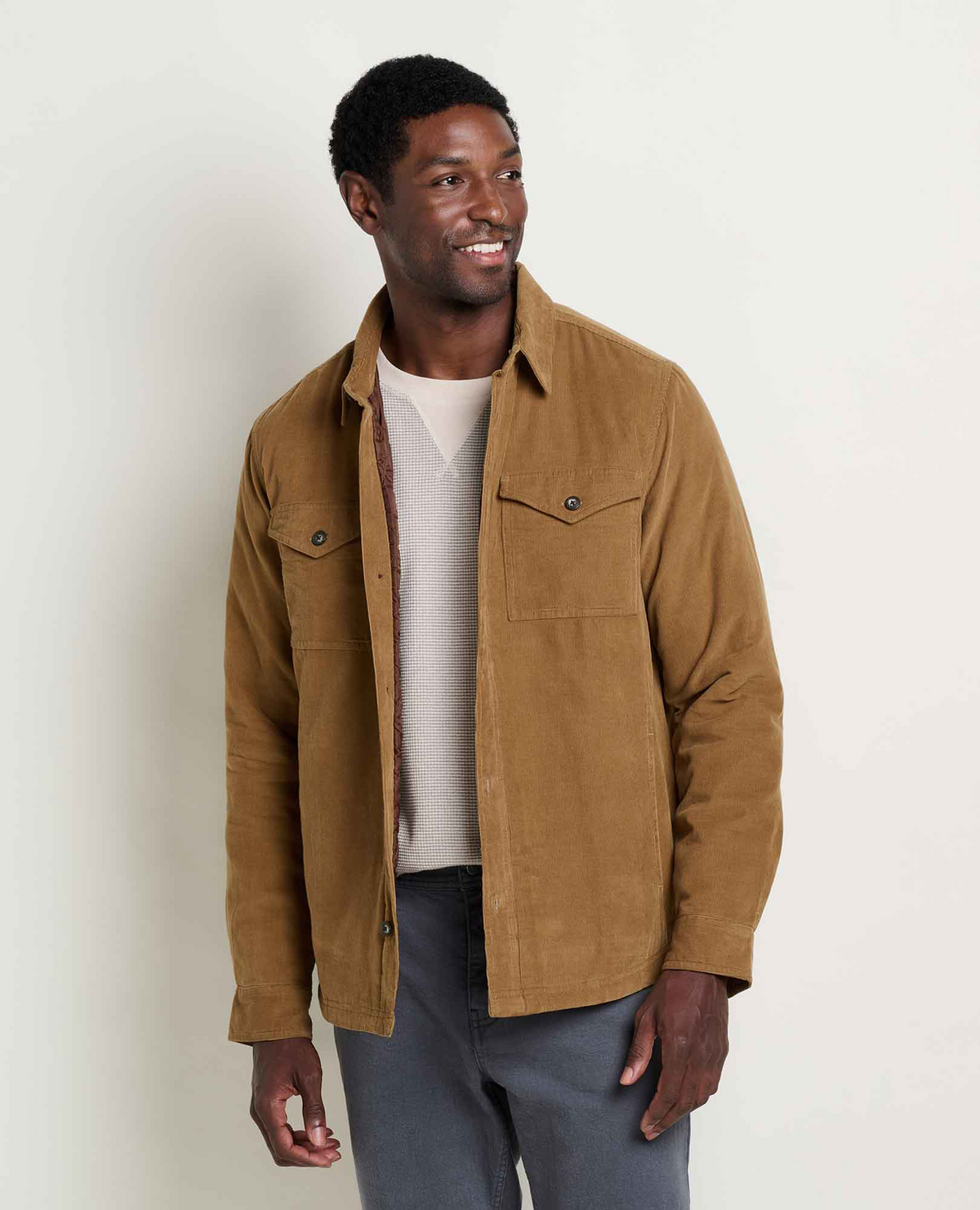 Men's Pinevale Shirt Jacket - Honey Brown Cord