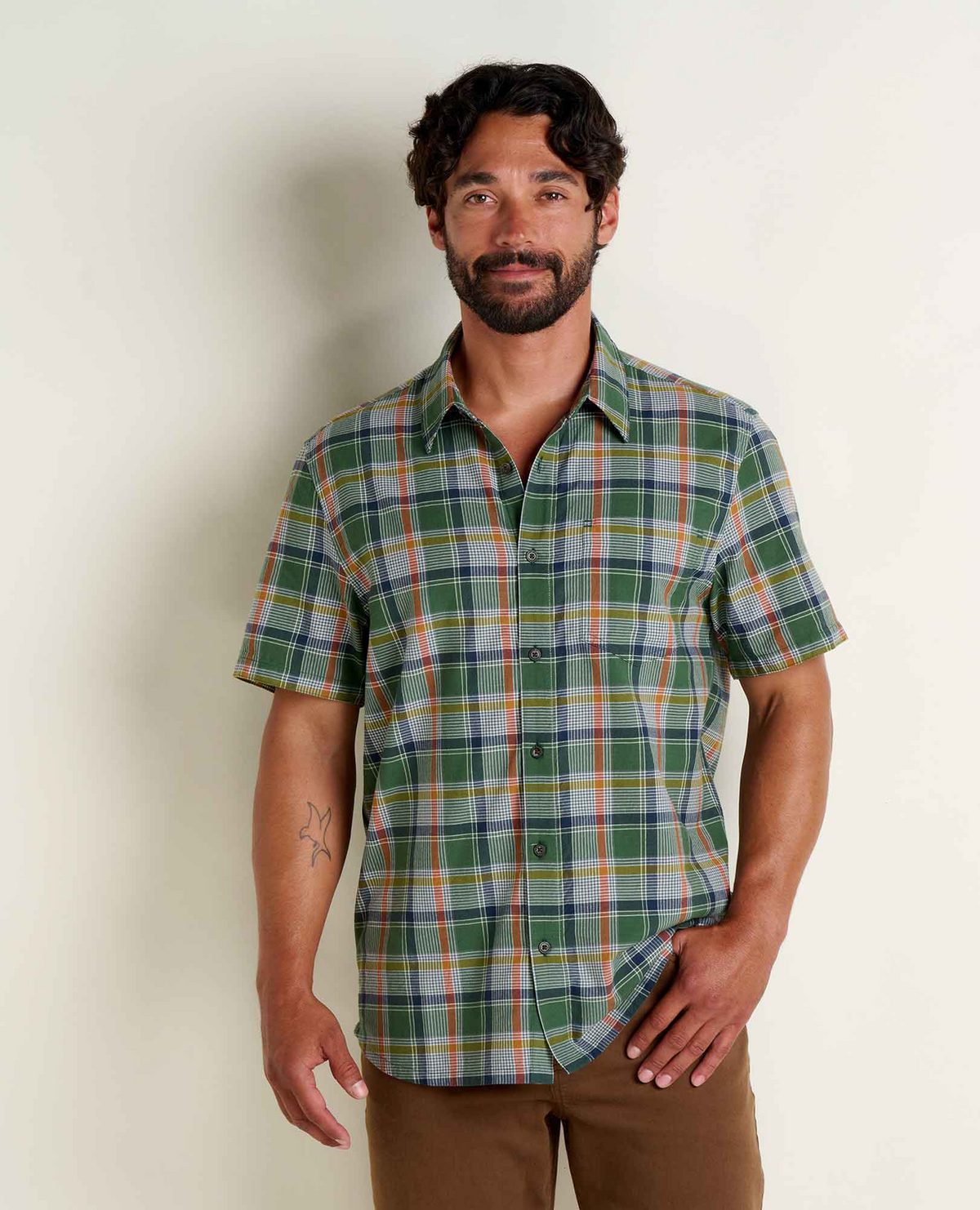 Mens Airscape Shirt - Cilantro Pattern