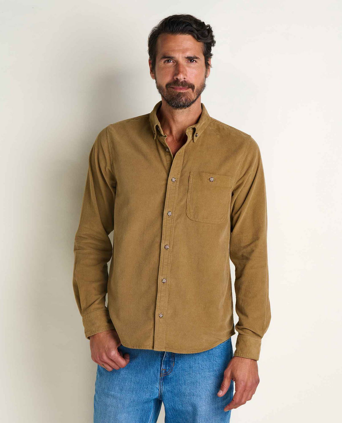Men's Scouter Cord LS Shirt - Honey Brown