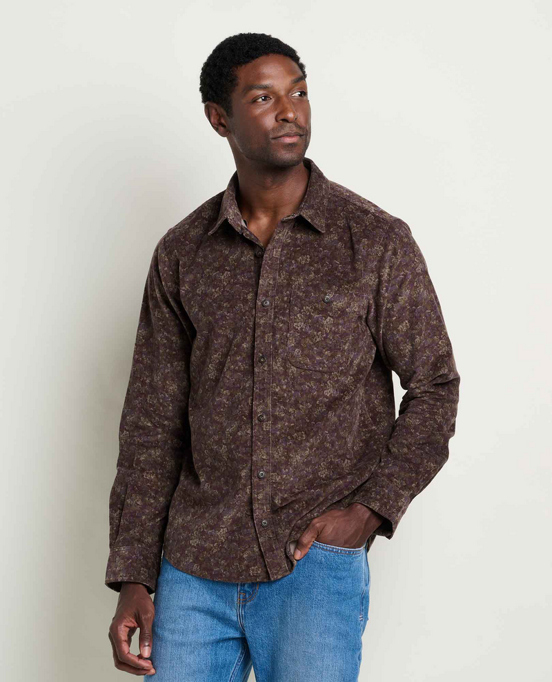 Men's Scouter Cord LS Shirt - Raisin Print