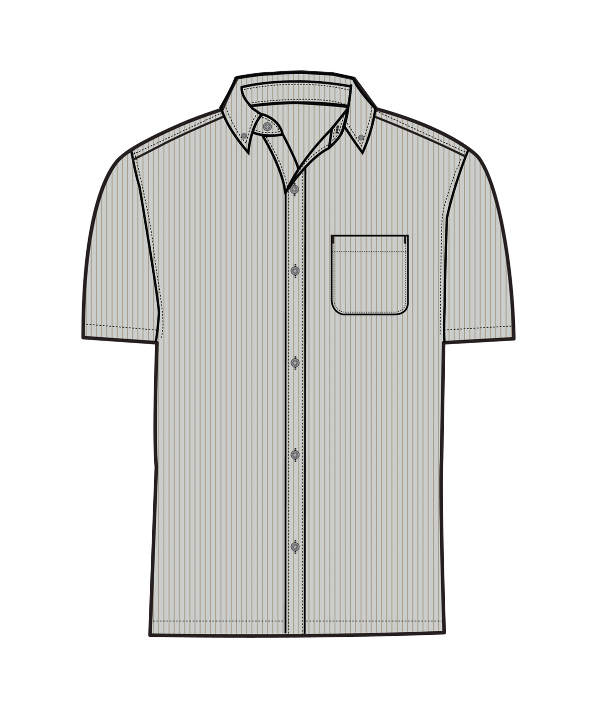 Vuori Men's S/S Bridge Button Down (V184) - Salt Marina Stripe