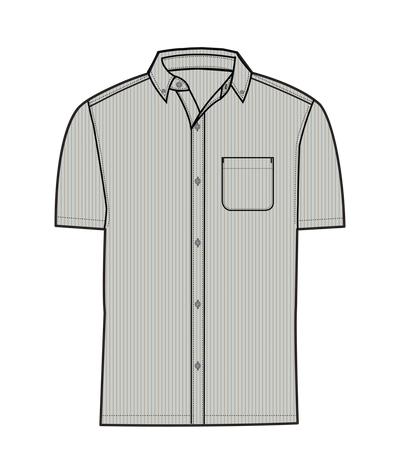 Vuori Men's S/S Bridge Button Down (V184) - Salt Marina Stripe