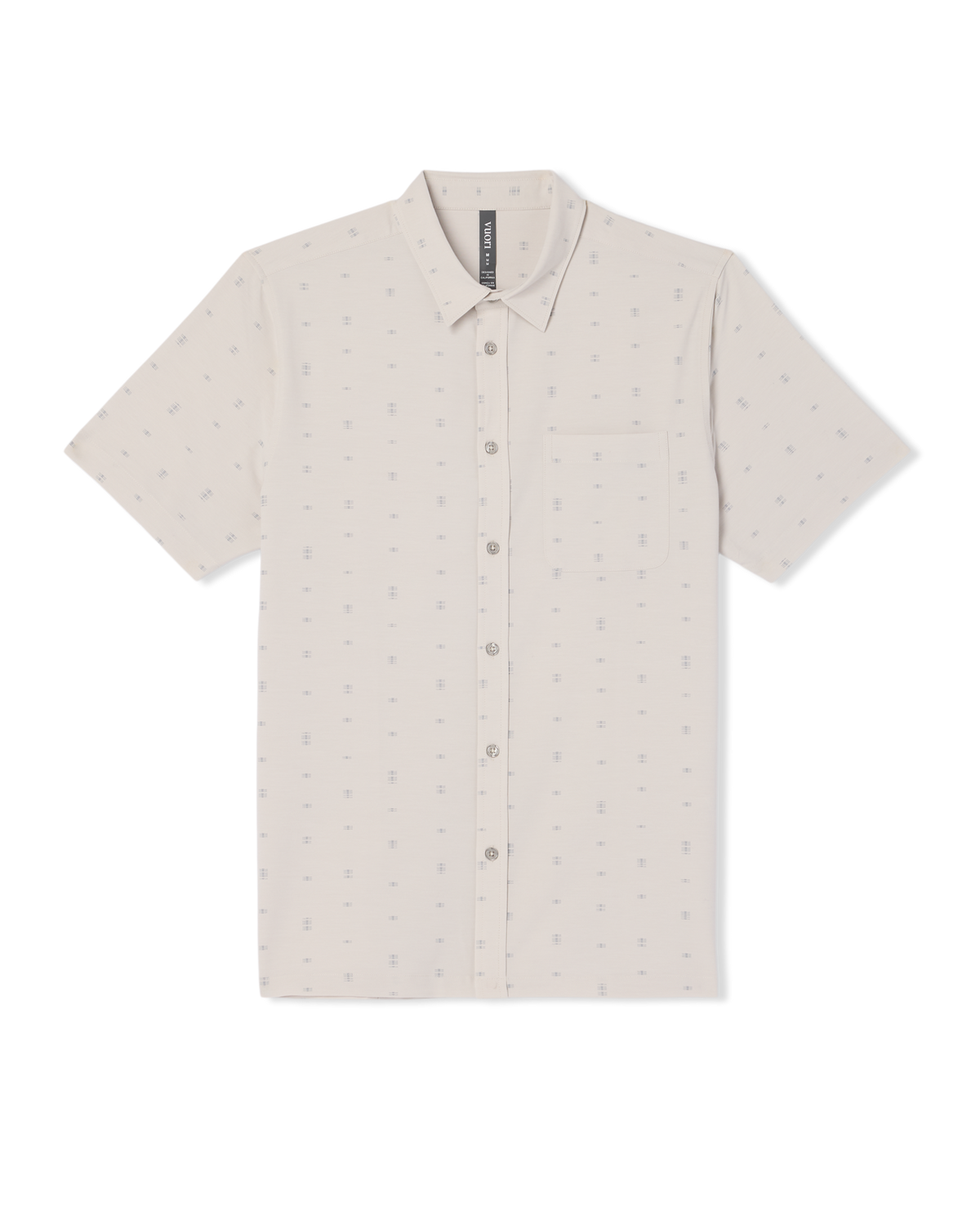 Vuori Men's S/S Bridge Button Down (V184) - Salt Stone