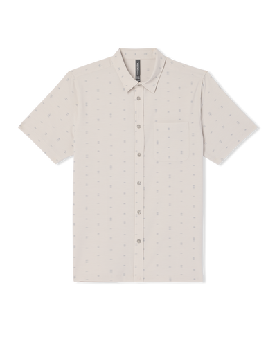 Vuori Men's S/S Bridge Button Down (V184) - Salt Stone