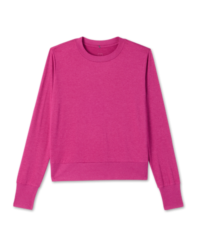 Vuori Women's Daydream Crew (VW133) - Dragonfruit Heather