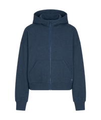 Vuori Women's Halo Modern Full Zip Hoodie (VW2064) - Blue Coast Heather