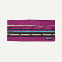 Patagonia Powder Town Headband in Mountain Minded Geo: Amaranth Pink