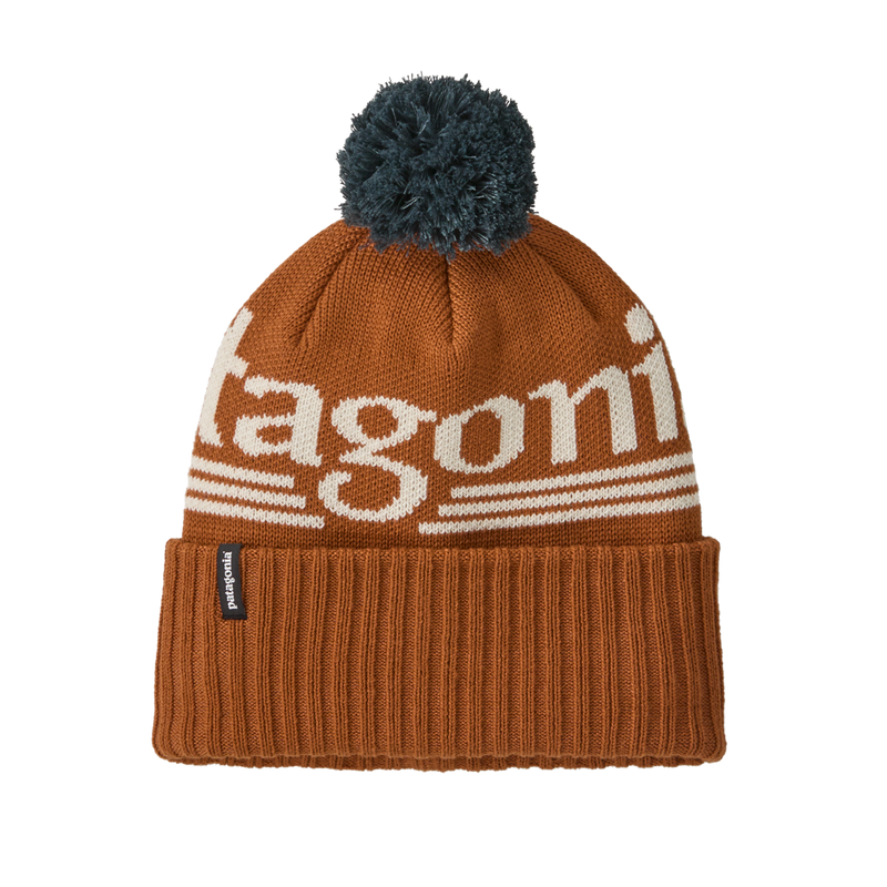 Patagonia Powder Town Beanie - Hut Tripper Logo: Cinnamon Brown