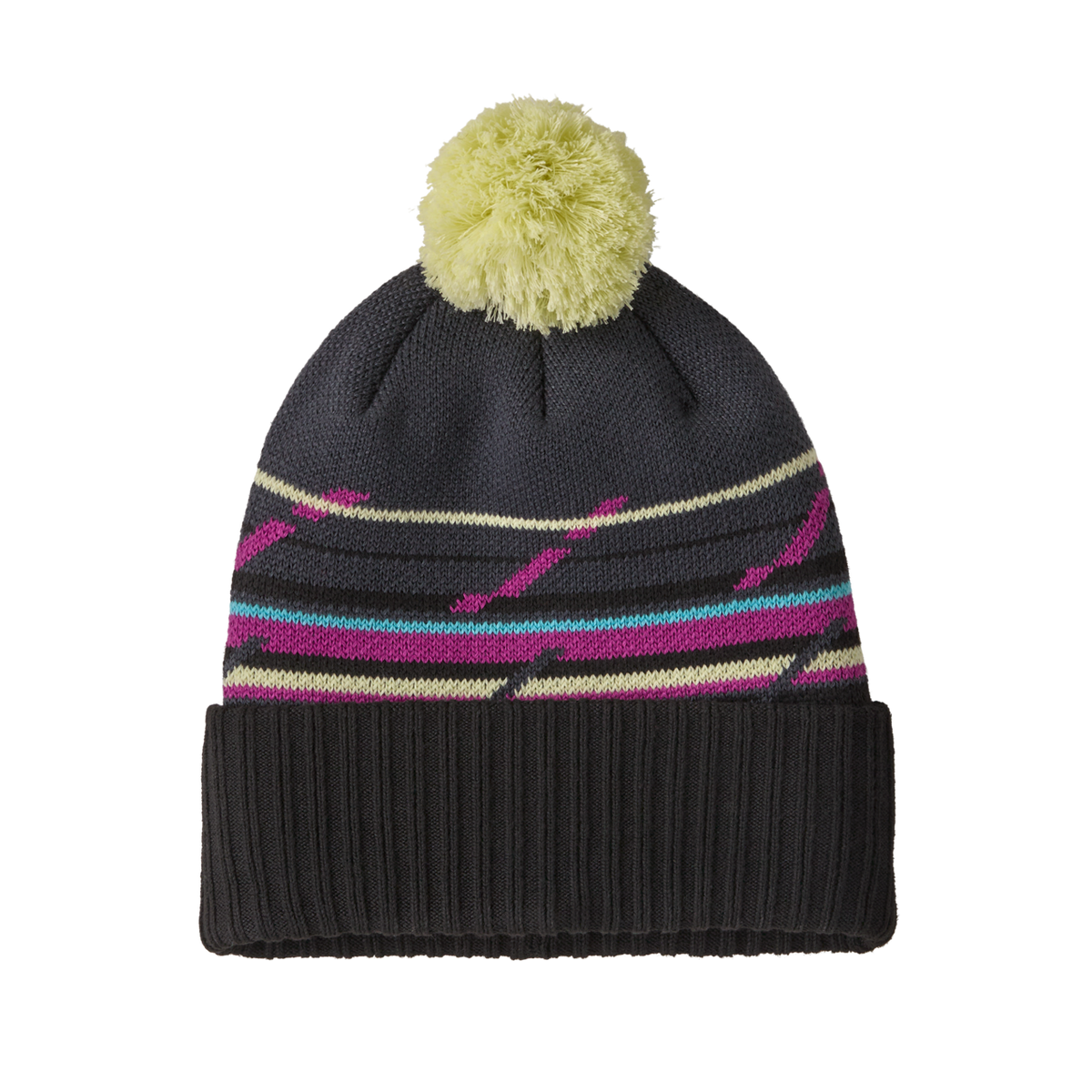 Patagonia Powder Town Beanie - Mountain Minded Geo: Smolder Blue