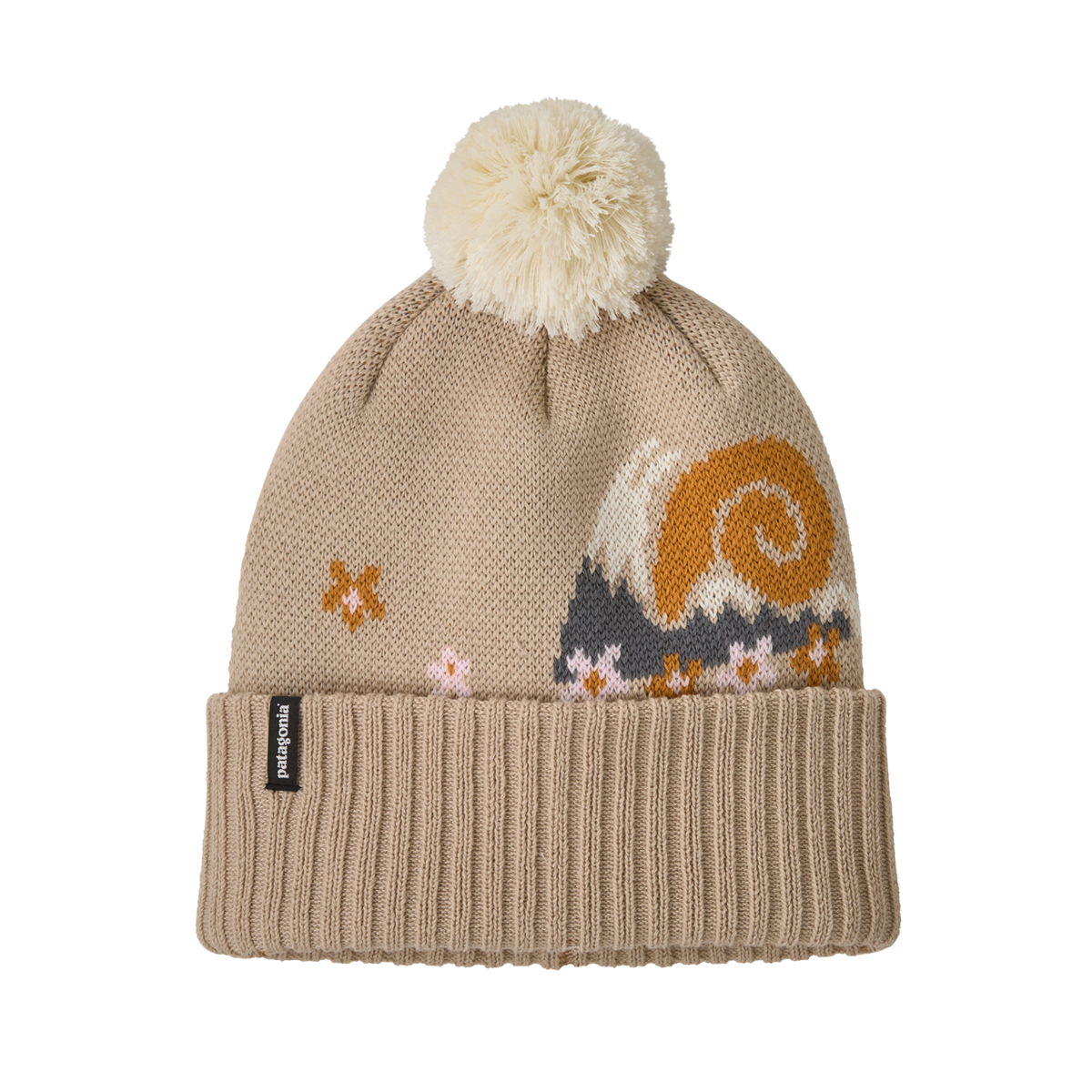 Patagonia Powder Town Beanie - Nature's Pace Knit: Dark Natural