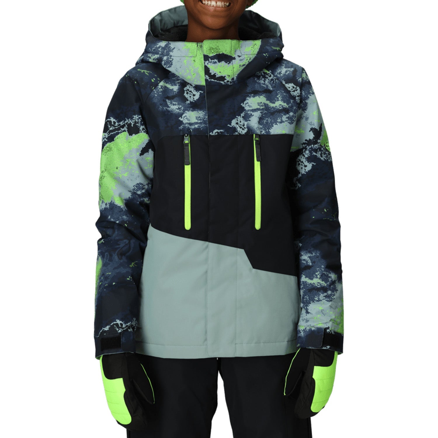 Boys Geo Insulated Jacket - BLUE HEMISPHERE COLORBLOCK