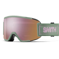 Squad S Goggles 2026 - Olive Warm Steel / ChromaPop Everyday Rose Gold Mirror