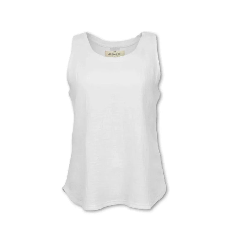 Womens Gauze Tank - White