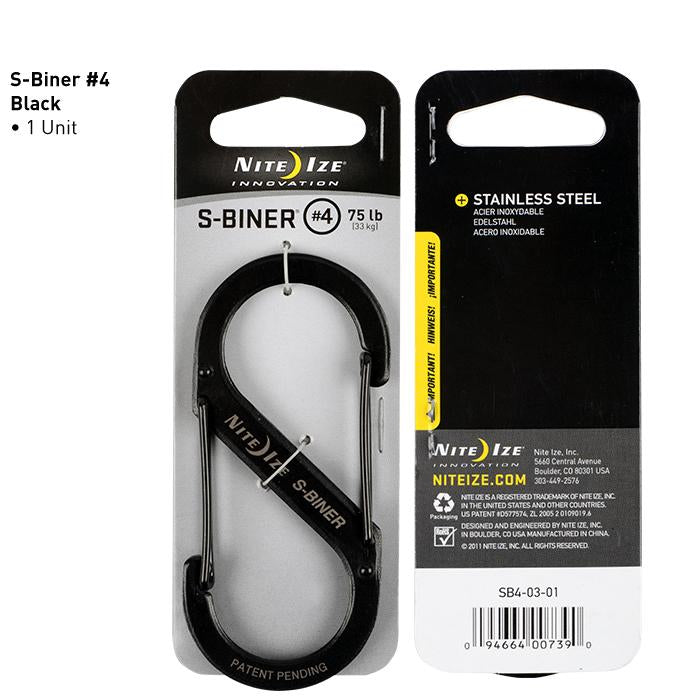 Liberty Mountain S Biner - #4 Black (Single)