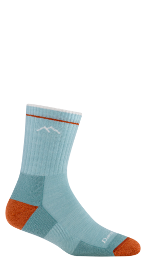345431 Darn Tough Womens Hiker Micro Crew Midweight With Cushion - Glacier