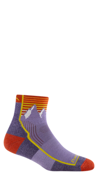 435762 Darn Tough Womens Hiker 1 4 Sock Cushion - Mountain Lupine
