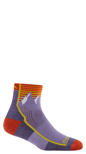 435762 Darn Tough Womens Hiker 1 4 Sock Cushion - Mountain Lupine