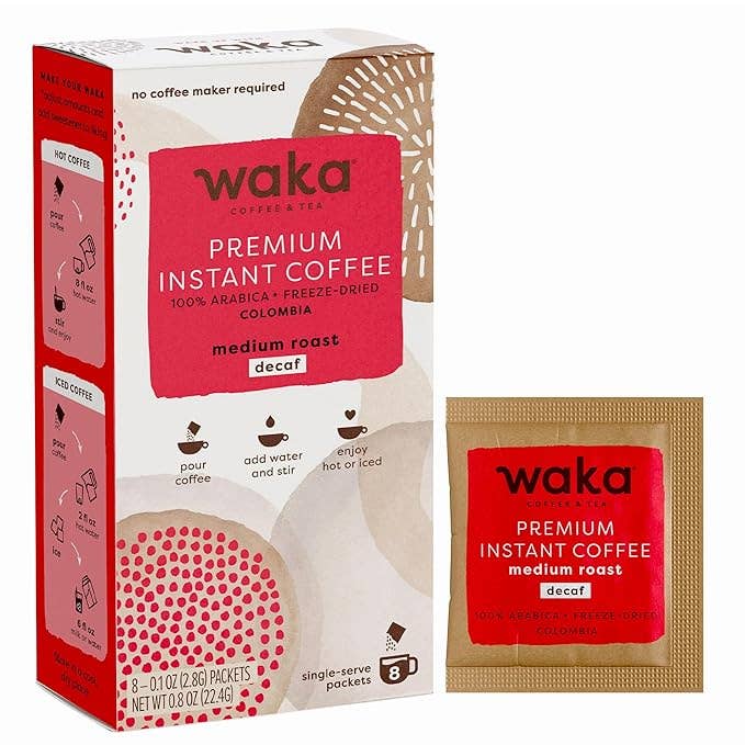 SINGLE SERVE MEDIUM ROAST COLOMBIAN DECAF QUALITY INSTANT COFFEE
