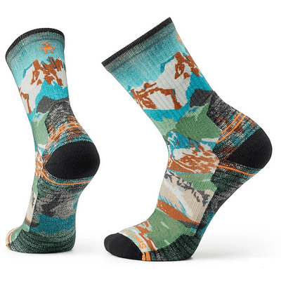 Womens Hike Light Cushion Hoo Who Crew Socks - Winter Moss